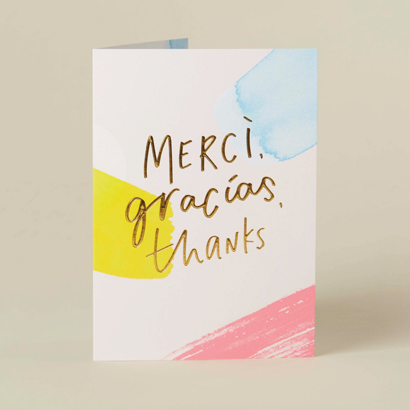 Kindred merci gracious thanks card