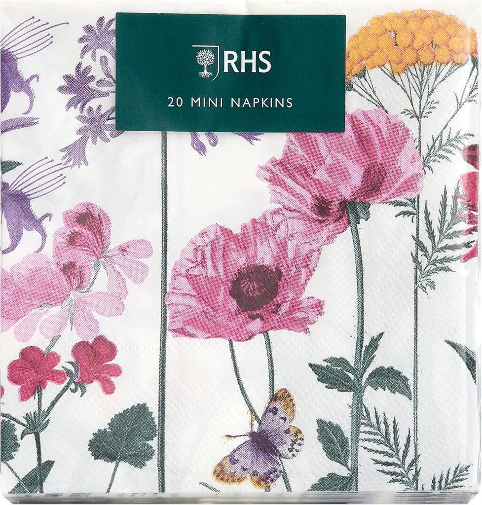 RHS Partyware floral napkins.
