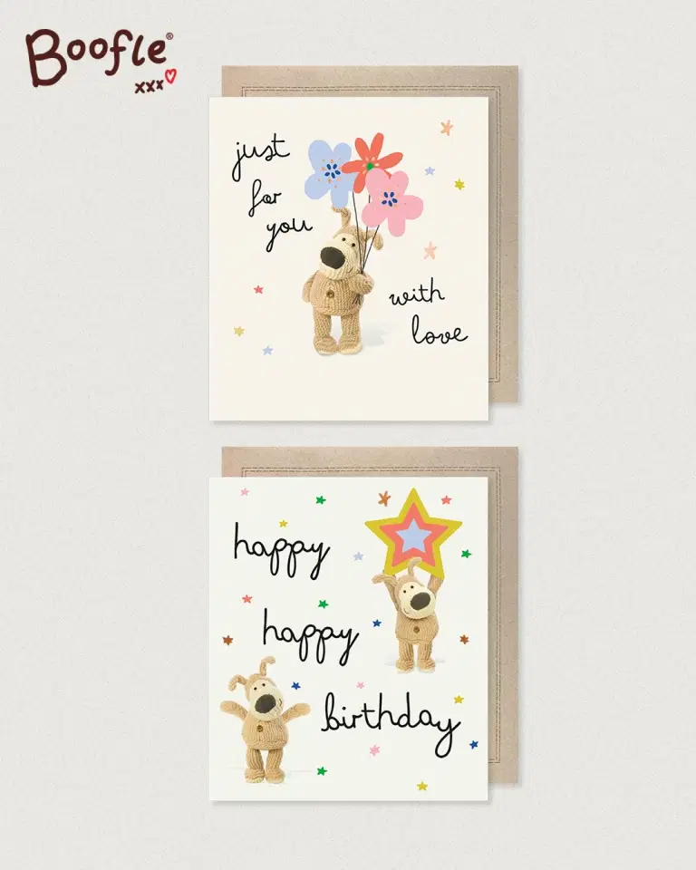 UK Greetings Boofle Card Range.